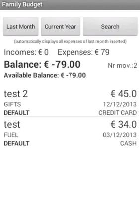 Family Budget android App screenshot 3